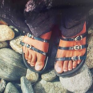 Zara buckled strap sandals